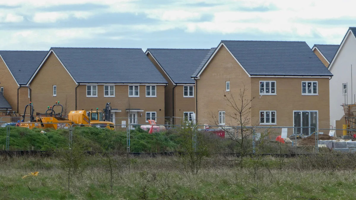 A row of newly built houses