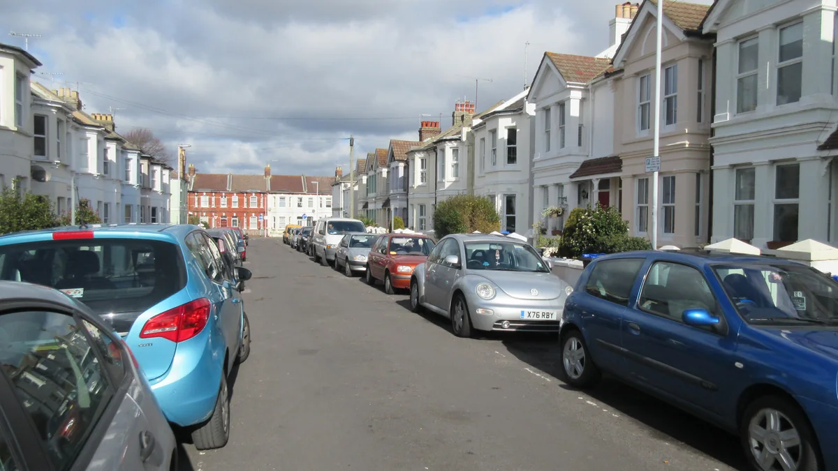 A row of Victorian terraced houses